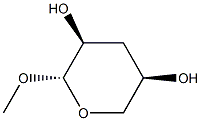 Methyl 3-deoxy-β-L-erythro-pentopyranoside Struktur