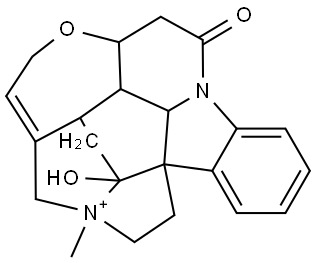 16-Hydroxy-19-methyl-10-oxostrychnidin-19-ium Struktur