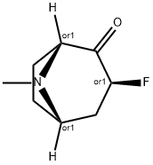 8-Azabicyclo[3.2.1]octan-2-one,3-fluoro-8-methyl-,(1R,3S,5S)-rel-(9CI) Struktur