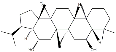 A'-Neo-5α-gammacerane-6α,16β-diol Struktur