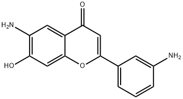 4H-1-Benzopyran-4-one,6-amino-2-(3-aminophenyl)-7-hydroxy-(9CI) Struktur