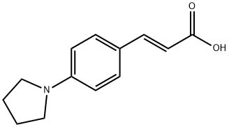 (E)-3-(4-(pyrrolidin-1-yl)phenyl)acrylic acid Struktur