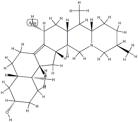 (5α,25α)-8,14-Didehydrocevane-3β,15β-diol Struktur