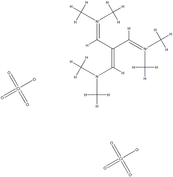 2-dimethylaminomethylene-1,3-bis(dimethylimonio)propane diperchlorate salt Struktur