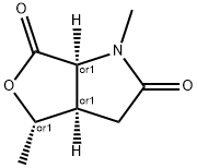 1H-Furo[3,4-b]pyrrole-2,6(3H,6aH)-dione,dihydro-1,4-dimethyl-,(3a-alpha-,4-alpha-,6a-alpha-)-(9CI) Struktur