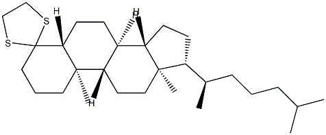 4,4-Ethylenedithio-5α-cholestane Struktur