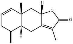 (4aS)-4a,5,6,8a,9,9aβ-Hexahydro-3,8aβ-dimethyl-5-methylenenaphtho[2,3-b]furan-2(4H)-one Struktur