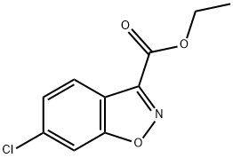 6-Chloro-benzo[d]isoxazole-3-carboxylic acid ethyl ester Struktur