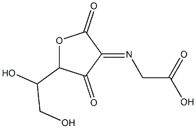 L-threo-3-Hexulosonic  acid,  2-[(carboxymethyl)imino]-2-deoxy-,  -gamma--lactone,  radical  ion(1-)  (9CI) Struktur