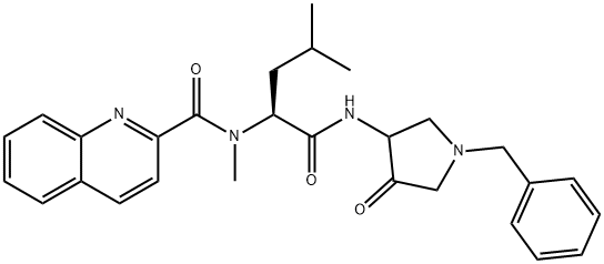 2-Quinolinecarboxamide,N-methyl-N-[3-methyl-1-[[[4-oxo-1-(phenylmethyl)-3-pyrrolidinyl]amino]carbonyl]butyl]-,[3(S)]-(9CI) Struktur