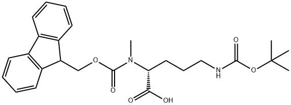 (9H-Fluoren-9-yl)MethOxy]Carbonyl N-Me-D-Orn(Boc)-OH Struktur