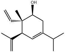 (1S)-5β-Isopropenyl-3-isopropyl-6-methyl-6α-vinyl-3-cyclohexen-1-ol Struktur