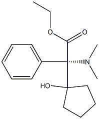 Benzeneacetic acid, α-(1-hydroxycyclopentyl)-, 2-(dimethylamino)ethyl ester, (S)- Struktur