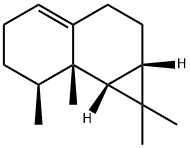 [1aS,(-)]-1aα,2,3,5,6,7,7a,7bα-Octahydro-1,1,7α,7aα-tetramethyl-1H-cyclopropa[a]naphthalene Struktur