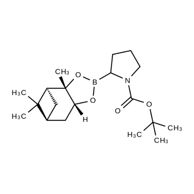 2-(2,9,9-TriMethyl-3,5-dioxa-4-bora-tricyclo[6.1.1.02,6]dec-4-yl)-pyrrolidine Struktur