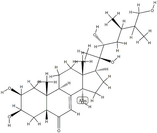 (22R)-2β,3β,14,20,22,26-Hexahydroxy-5β-ergost-7-en-6-one Struktur