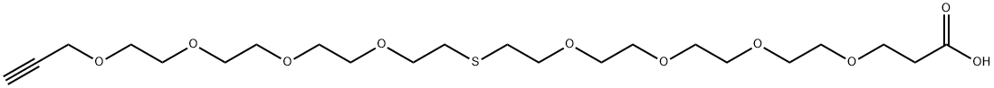 Propargyl-PEG4-S-PEG4-acid Struktur