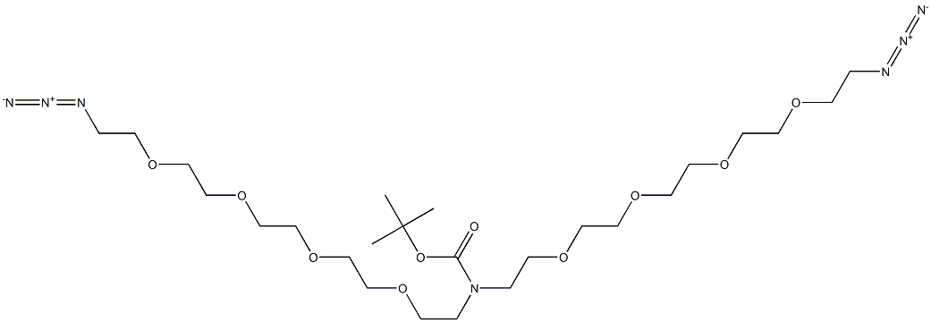 N-Boc-N-bis(PEG4-azide) Struktur