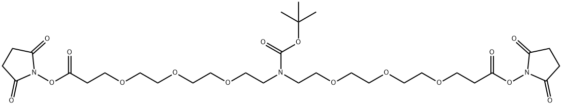 N-Boc-N-bis(PEG3-NHS ester) Struktur