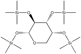 1-O,2-O,3-O,4-O-Tetrakis(trimethylsilyl)-α-D-arabinopyranose Struktur