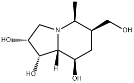 1,2,8-Indolizinetriol, octahydro-6-(hydroxymethyl)-5-methyl-, [1S-(1alpha,2alpha,5ba,6ba,8ba,8aba)]- (9CI) Struktur