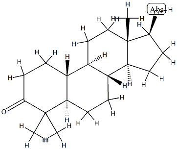 17β-Hydroxy-4,4-dimethyl-5α-estran-3-one Struktur