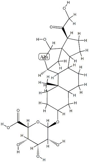 tetrahydroaldosterone 3 beta-glucosiduronic acid Struktur