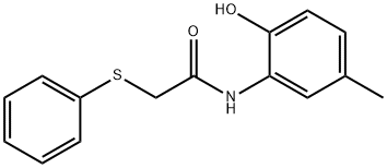 N-(2-hydroxy-5-methylphenyl)-2-(phenylsulfanyl)acetamide Struktur