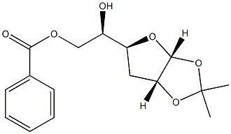 1-O,2-O-Isopropylidene-6-O-benzoyl-3-deoxy-α-D-ribo-hexofuranose Struktur