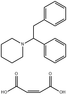 (±)-1-(1,2-Diphenylethyl)piperidine Maleate Struktur