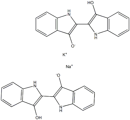 (2,2'-Bi-1H-indole)-3,3'-diol, potassium sodium salt (1::) Struktur