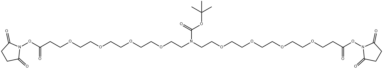 N-Boc-N-bis(PEG4-NHS ester) Struktur