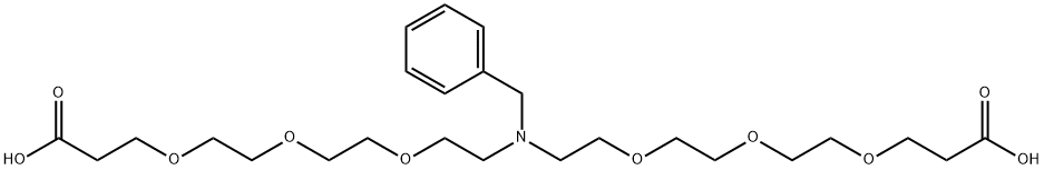 N-Benzyl-N-bis(PEG3-acid) Struktur