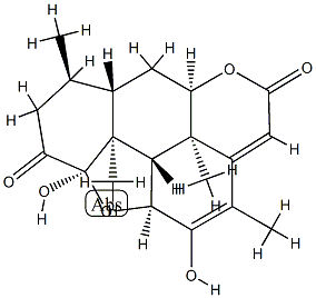 1α,11α-Epoxy-1,12-dihydroxypicrasa-12,14-diene-2,16-dione Struktur