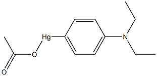 Mercury, (acetato-O)4-(diethylamino)phenyl- Struktur