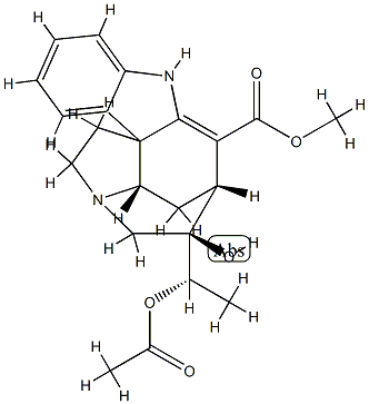 (19S)-19-Acetyloxy-2,16-didehydro-20-hydroxycuran-17-oic acid methyl ester Struktur