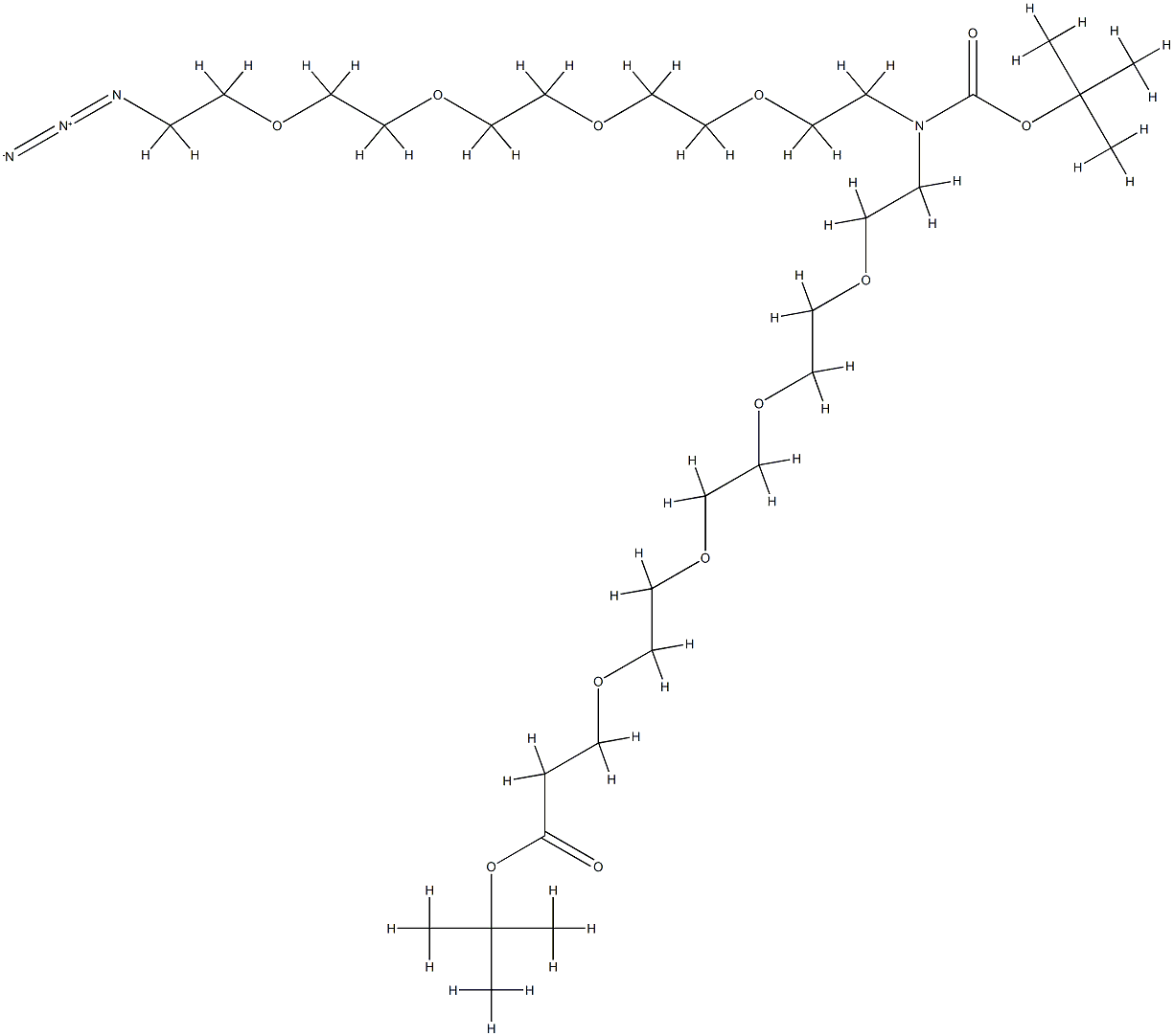 N-(Azido-PEG4)-N-Boc-PEG4-t-butyl ester Struktur