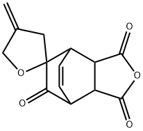 4,7-Etheno-1,3,3a,4,4',5,5',6,7,7a-decahydro-4'-methylenespiro[isobenzofuran-5,2'(3'H)-furan]-1,3,6-trione Struktur