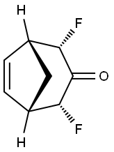 Bicyclo[3.2.1]oct-6-en-3-one, 2,4-difluoro-, (1R,2S,4R,5S)-rel- (9CI) Struktur