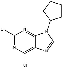 2,6-dichloro-9-cyclopentyl-9H-purine Struktur