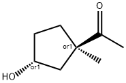 Ethanone, 1-[(1R,3R)-3-hydroxy-1-methylcyclopentyl]-, rel- (9CI) Struktur