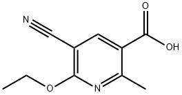 3-Pyridinecarboxylicacid,5-cyano-6-ethoxy-2-methyl-(9CI) Struktur