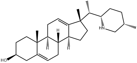 (17S,22S)-17-Methyl-18-nor-16,28-secosolanida-5,12-dien-3β-ol Struktur