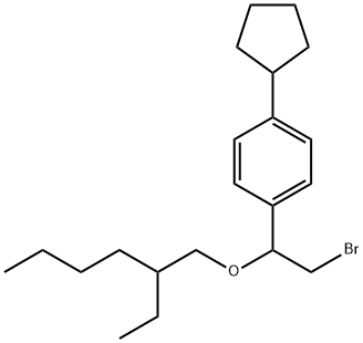 [α-(Bromomethyl)-p-cyclopentylbenzyl](2-ethylhexyl) ether Struktur