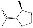 Ethanone, 1-[(4R,5R)-5-methyl-1,3-dithiolan-4-yl]-, rel- (9CI) Struktur