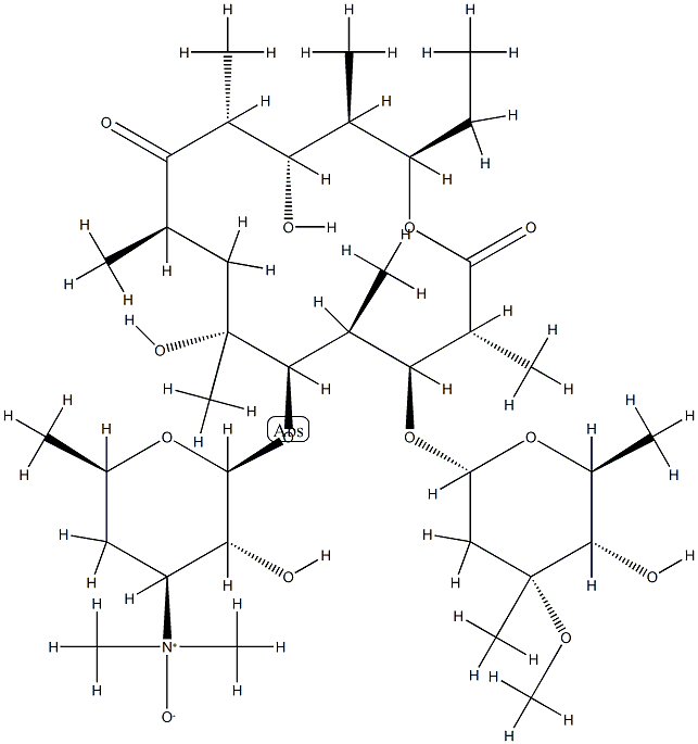 12-Deoxyerythromycin 3''-N-oxide Struktur