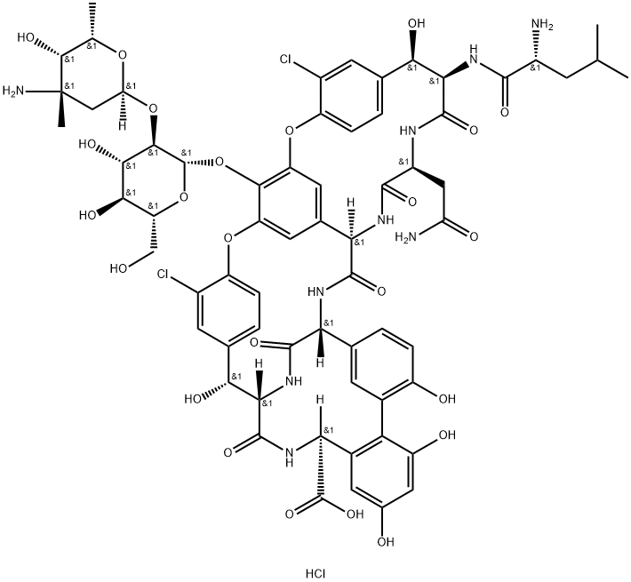 鹽酸去甲萬古霉素 結(jié)構(gòu)式