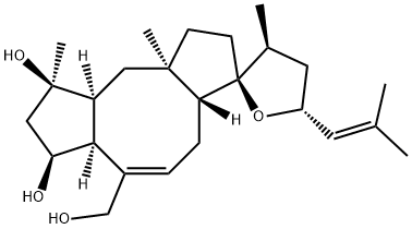 14,18-Epoxyophiobola-7,19-diene-3,5α,25-triol Struktur