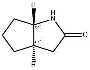 Cyclopenta[b]pyrrol-2(1H)-one, hexahydro-, (3aR,6aS)-rel- (9CI) Struktur