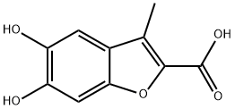 2-Benzofurancarboxylicacid,5,6-dihydroxy-3-methyl-(8CI) Struktur